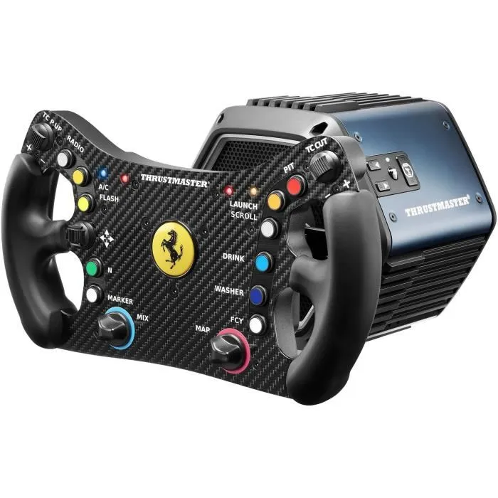 Thrustmaster Volant Ferrari 488 GT3 Wheel Add-On - Noir et Rouge - Compatible avec les bases Thrustmaster