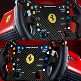 Thrustmaster Volant Ferrari 488 GT3 Wheel Add-On - Noir et Rouge - Compatible avec les bases Thrustmaster