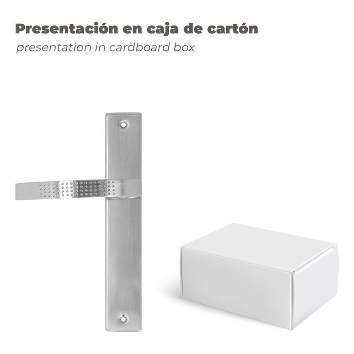 WOLFPACK LINEA PROFESIONAL Jeu de poignées pour portes Sena en métal satiné