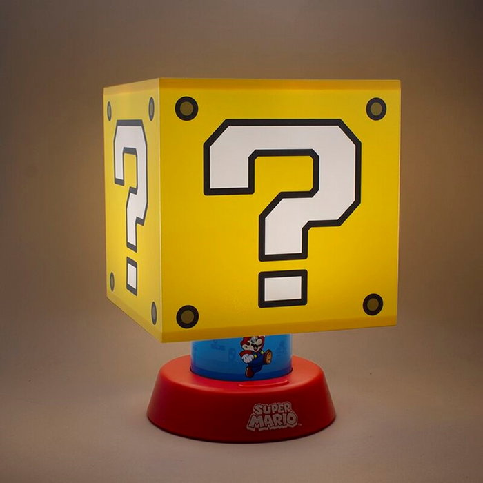 Paladone Lampe Super Mario Bloc Point d'interrogation avec 3 modes d'éclairage et minuterie 20 min
