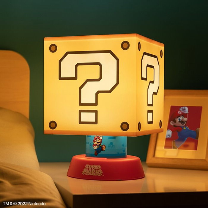 Paladone Lampe Super Mario Bloc Point d'interrogation avec 3 modes d'éclairage et minuterie 20 min