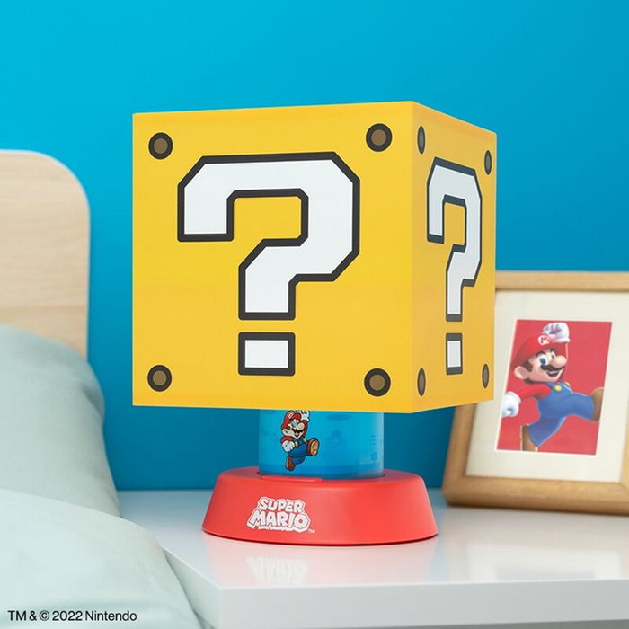 Paladone Lampe Super Mario Bloc Point d'interrogation avec 3 modes d'éclairage et minuterie 20 min