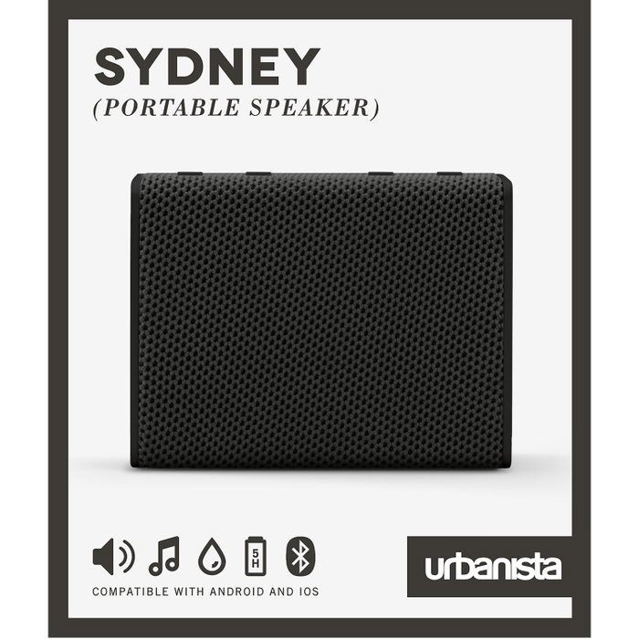 Urbanista Enceinte Bluetooth Portative Sydney 5 Heures Autonomie Noir IPX5