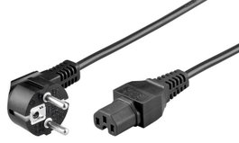 MicroConnect Cordon d'alimentation Schuko coudé C15, 3m