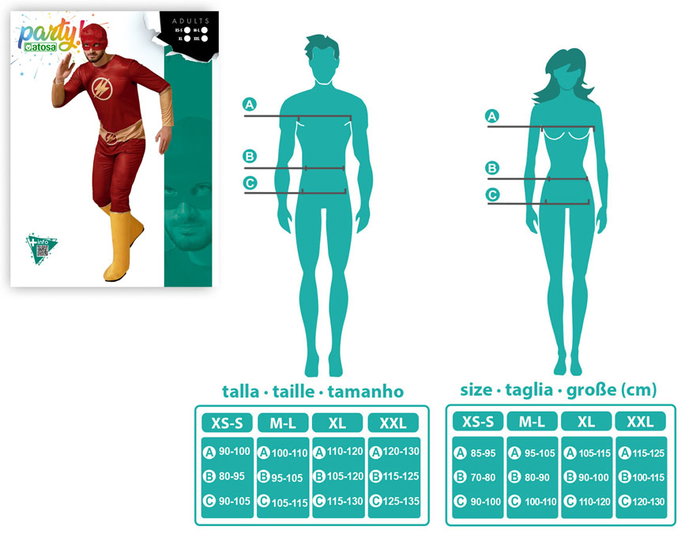 Déguisement Héros Comic Rouge Rayo Hombre Adulte XL Déguisement Héros Comic Rouge Rayo Hombre Adulte XL