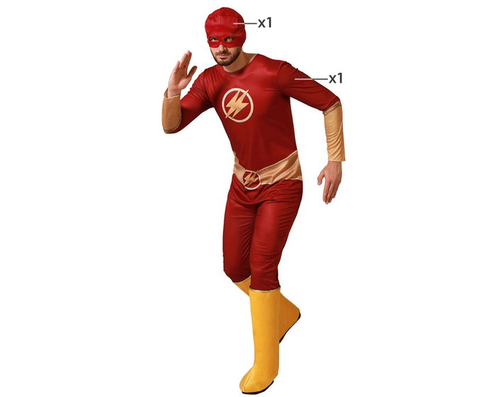 Déguisement Héros Comic Rouge Rayo Hombre Adulte XL Déguisement Héros Comic Rouge Rayo Hombre Adulte XL