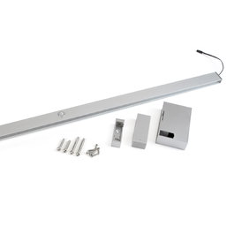 Emuca Barre de penderie Castor avec lumière LED, batterie amovible et détecteur de mouvement, 558 mm, Anodisé mat