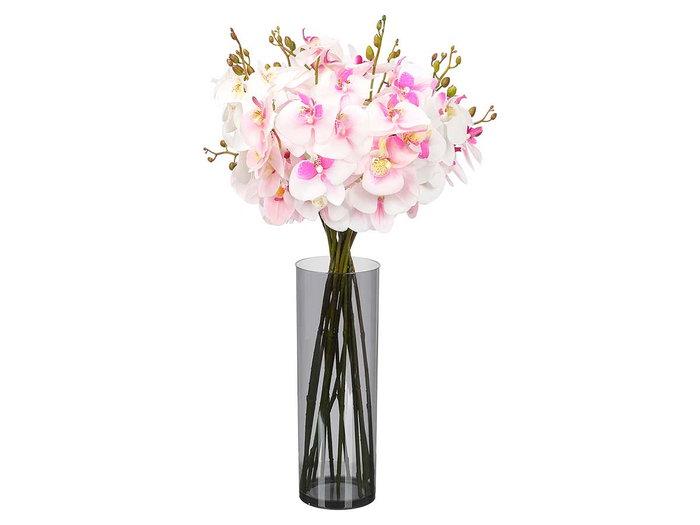 Giftdecor Vase cylindrique en acrylique noir 12x40 cm (Set de 12)