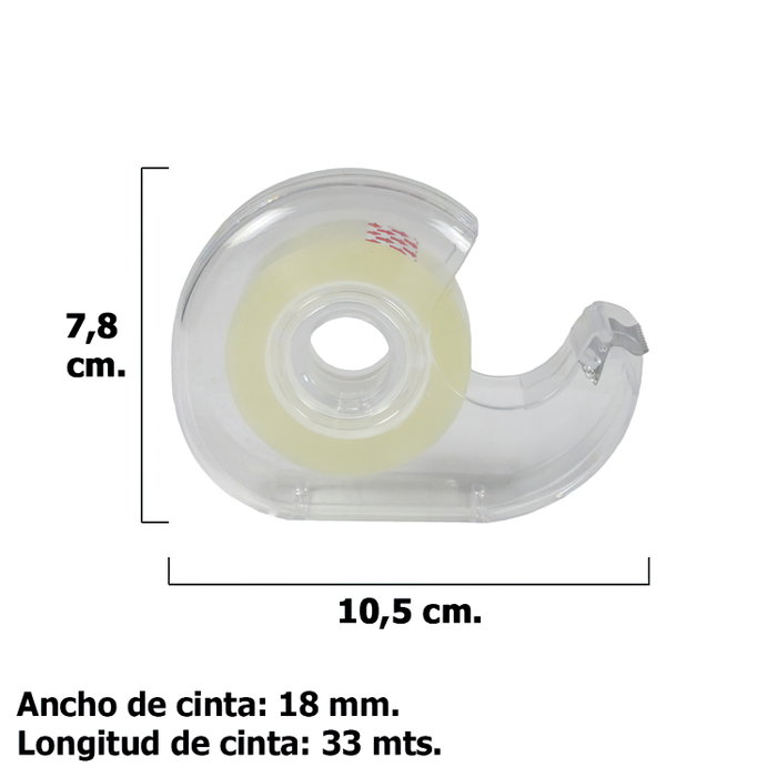 ORYX Ruban adhésif transparent 18 mm x 33 m avec distributeur ORYX Ruban adhésif transparent 18 mm x 33 m avec distributeur