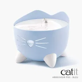 Cat It Fontaine à eau automatique pour chat PIXI 2.5 L Bleu - Source continue d'eau fraîche pour prévenir les maladies