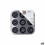 Quid Molde para 9 Donuts Sweet Grey Acero Carbono Antiadherente Gris 26.3x26.3x2.4 cm (12 Unidades)