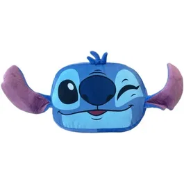 Disney - Coussin déco en microfibre 3D personnage Lilo & Stitch 30 cm - Décoration intérieure chaleureuse pour chambre ou salon