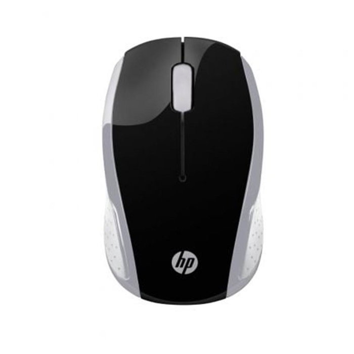 HP Souris Sans Fil 200 PK Silver, Connexion 2.4 GHz, Design Ambidextre, Argent