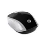 Souris sans fil HP 200 - Argent vif avec connexion 2.4 GHz, 1000 DPI, 3 boutons et rétroéclairage LED pour ordinateur portable