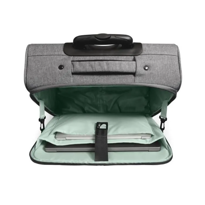 Port Designs Yosemite ECO - Sac à dos à roulettes rigide pour PC portable 15.6/16 pouces IATA (25L) - Structure en PET & r-PET recyclé - Compartiments rembourrés - Gris