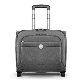 Port Designs Yosemite ECO - Sac à dos à roulettes rigide pour PC portable 15.6/16 pouces IATA (25L) - Structure en PET & r-PET recyclé - Compartiments rembourrés - Gris