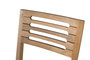 GINER Y COLOMER - Set de 2 Chaises en Bois de Mango Massif, Style Rustique/Nordique, Assise Rembourrée Tissu Beige, Dosseret à Lattes (L43 x P43 x H92 cm)