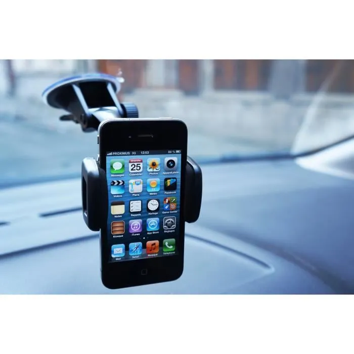 Auto T Support smartphones/GPS 360° à ventouse