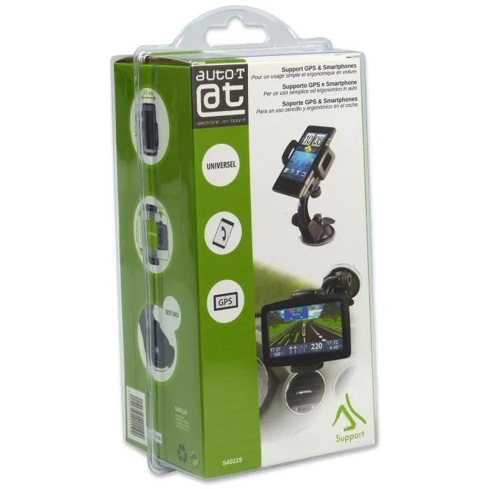 Auto T Support smartphones/GPS 360° à ventouse