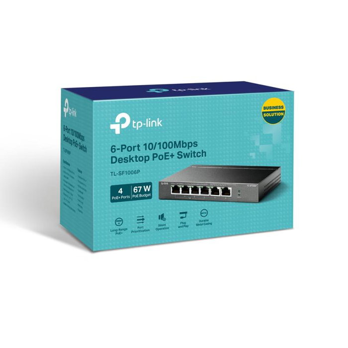 TP-Link Switch Ethernet Gigabit TL-SF1006P - 5 Ports 10/100/1000 Mbps avec 4 Ports PoE+