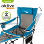 Color Baby Tumbona Aktive - Transat de camping en polyester avec coussin, dimensions 152 x 54 x 75 cm, pour enfants à partir de 3 ans, structure acier, toile 600D