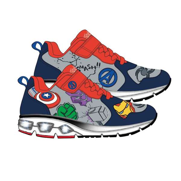 Cerdá T027 - Chaussures de sport à semelle TPR avec lumières, thème Marvel Avengers, taille 27, multicolore, pour enfant (3 ans et plus) Cerdá T027 - Chaussures de sport à semelle TPR avec lumières, thème Marvel Avengers, taille 27, multicolore, pour enfant (3 ans et plus)
