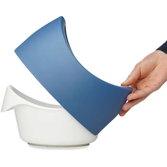 Thermobaby POTTYBOO - Pot d'apprentissage de la propreté pour bébé, forme ergonomique, couleur bleu et blanc