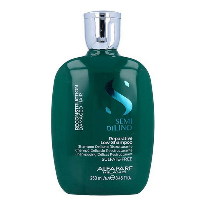 Alfaparf Semi Di Lino Shampooing Réparateur Reconstruction Low 250 ml - Vegan, Sans Sulfates, Formule Biodégradable