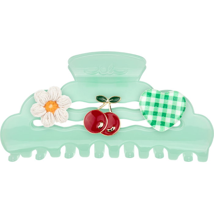 Invisibobble MYCLAW L #Pique-nique Pop - Lot de grandes pinces à cheveux pour coiffures variées, tenue sécurisée, 1 pièce