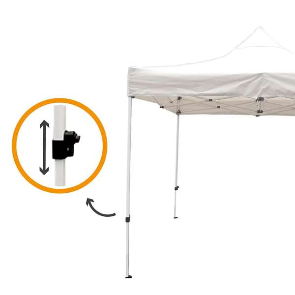 Tonnelle Aktive 300 x 300 x 220 cm Blanc Pliable Hauteur réglable