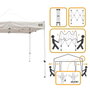 Tonnelle Aktive 300 x 300 x 220 cm Blanc Pliable Hauteur réglable