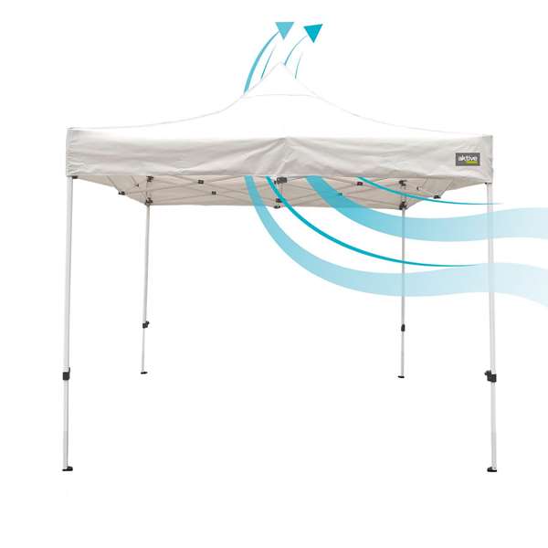 Tonnelle Aktive 300 x 300 x 220 cm Blanc Pliable Hauteur réglable