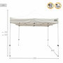 Tonnelle Aktive 300 x 300 x 220 cm Blanc Pliable Hauteur réglable