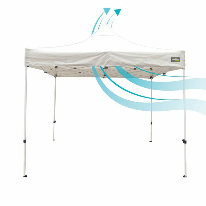 Tonnelle Aktive 300 x 300 x 220 cm Blanc Pliable Hauteur réglable