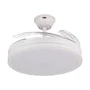 Ventilateur Plafonnier avec Lumière LED, 6 Vitesses, Télécommande, Moteur DC, 59W 6980lm 3000-4000-6000K, Fonction Été/Hiver, 107 cm, Blanc