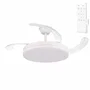 Ventilateur Plafonnier avec Lumière LED, 6 Vitesses, Télécommande, Moteur DC, 59W 6980lm 3000-4000-6000K, Fonction Été/Hiver, 107 cm, Blanc