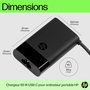 HP Chargeur secteur USB-C 65 W pour ordinateur portable, tablette et téléphone - Compact et universel avec câble