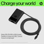 HP Chargeur secteur USB-C 65 W pour ordinateur portable, tablette et téléphone - Compact et universel avec câble