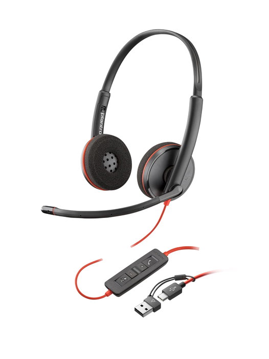 HP Blackwire 3215 Casque Monaural Noir avec adaptateur USB-C/A et prise 3,5 mm HP Blackwire 3215 Casque Monaural Noir avec adaptateur USB-C/A et prise 3,5 mm