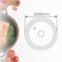 Vassary Couvercle universel en silicone pour casseroles et poêles 24 - 26 - 28 cm