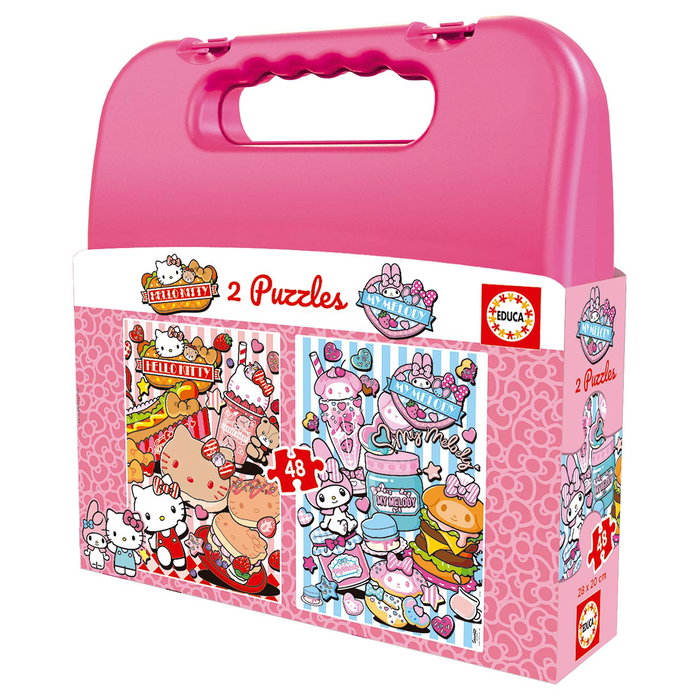 Educa - Puzzle 2 x 48 pièces Hello Kitty 20510 pour enfants +3 ans - Coffret malette de rangement (puzzle assemblé 28x20 cm) Educa - Puzzle 2 x 48 pièces Hello Kitty 20510 pour enfants +3 ans - Coffret malette de rangement (puzzle assemblé 28x20 cm)