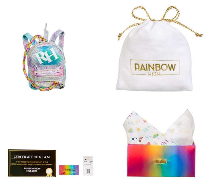 MGA Bolsos de Moda Rainbow High avec accessoires - Ensemble assorti de sacs à main de poupée MGA Bolsos de Moda Rainbow High avec accessoires - Ensemble assorti de sacs à main de poupée