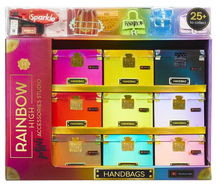 MGA Bolsos de Moda Rainbow High avec accessoires - Ensemble assorti de sacs à main de poupée MGA Bolsos de Moda Rainbow High avec accessoires - Ensemble assorti de sacs à main de poupée