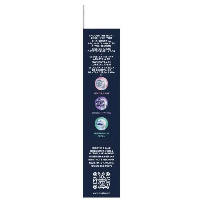 Oral-B iO Ultimate Clean - Brossettes de rechange pour brosse à dent électrique iO - Pack de 8 - Blanc