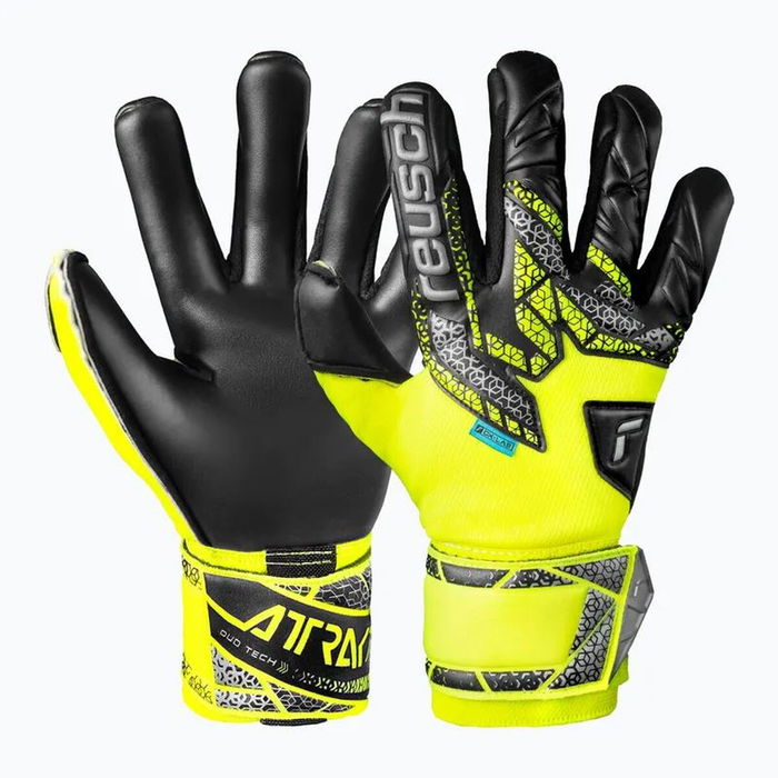 Gants de Gardien de But Reusch Attrakt Duo safe Jaune Adultes 5-6 Ans