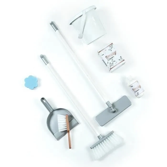 Smoby Chariot de Ménage Rowenta avec Aspirateur Électronique - Jouet d'Imitation avec 9 Accessoires - 3 ans et plus