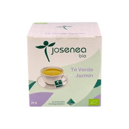 JOSENEA Thé Vert-Jasmin 10 Pyramides en Sachets BIO