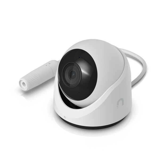 Ubiquiti Caméra de surveillance extérieure 8MP 4K Turret PoE, avec connectique RJ-45 et certification IP66/IK04, capteur d'image 1/1.8"
