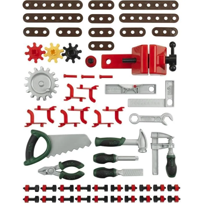 Etabli de Mécanicien Bosch Mechanic Shop avec Plan de Travail, Etau et 77 Accessoires (Scie, Marteau, Tournevis, Clés) - Réf. 8574 Etabli de Mécanicien Bosch Mechanic Shop avec Plan de Travail, Etau et 77 Accessoires (Scie, Marteau, Tournevis, Clés) - Réf. 8574
