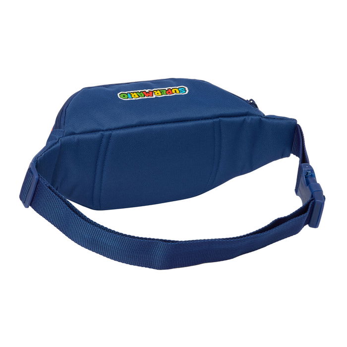 Sac banane Super Mario Mamma mia Rouge Blue marine 23 x 12 x 9 cm